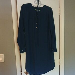 Dark Teal Blouse Dress